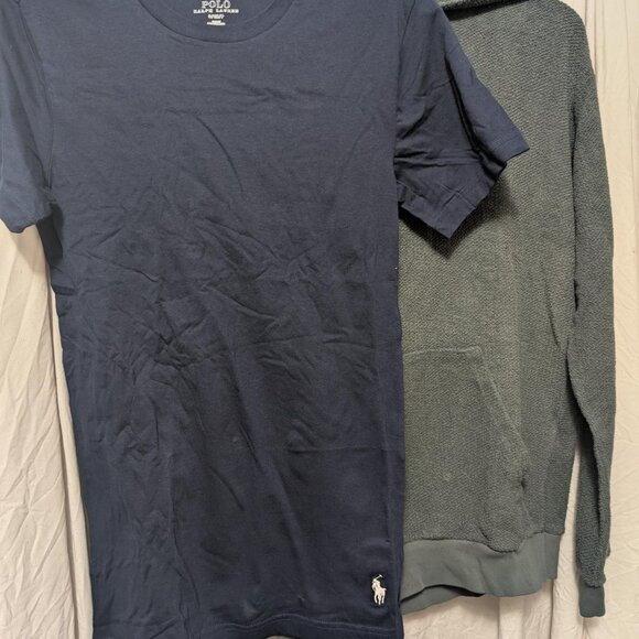 Men's Size Small Bundle- NEW Ralph Lauren T-Shirt and OPB Terry Hoodie - Picture 1 of 6
